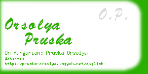 orsolya pruska business card